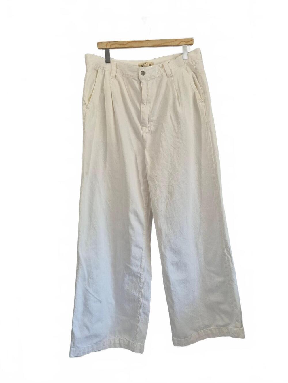Madewell The Harlow Wide-Leg Jeans In Tile White Featuring A High-Rise Waist,